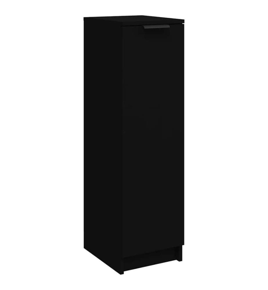 Schuhschrank Schwarz 30x35x100 cm Holzwerkstoff