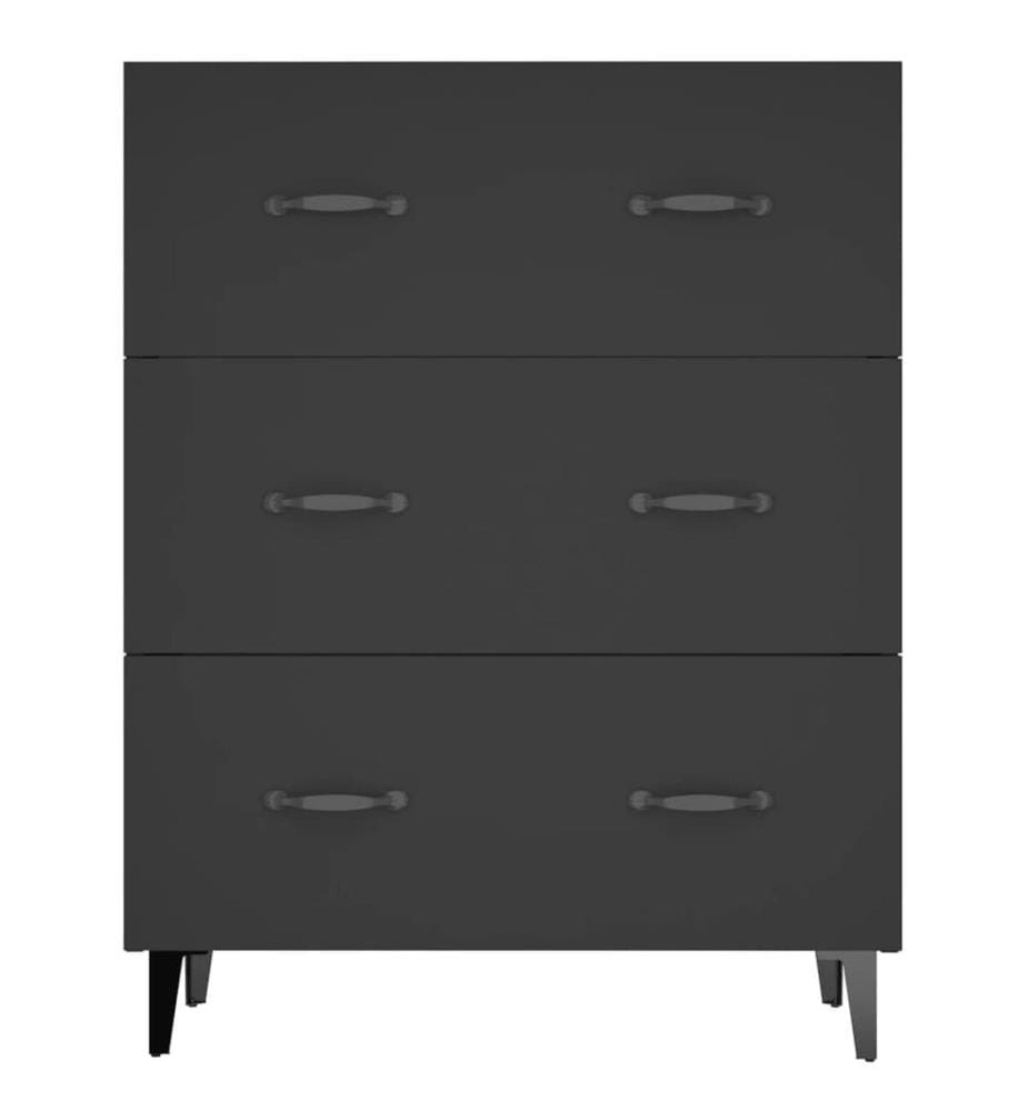 Sideboard Schwarz 69,5x34x90 cm Holzwerkstoff