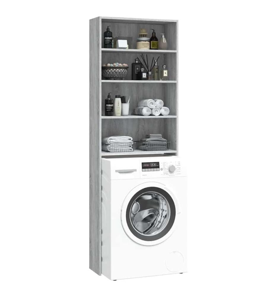 Meuble pour machine à laver Sonoma gris 64x24x190 cm