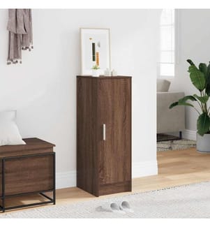 Schuhregal Braun Eichen-Optik 32x35x92 cm Holzwerkstoff