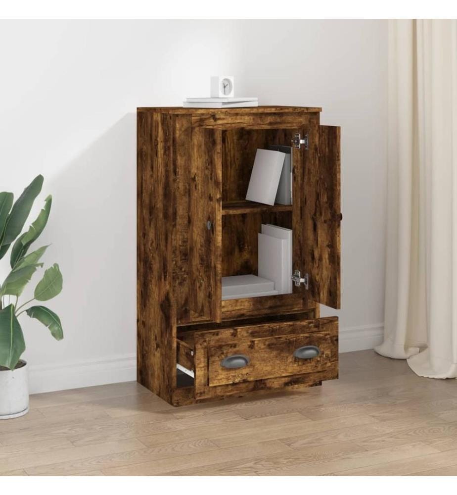 Highboard Räuchereiche 60x35,5x103,5 cm Holzwerkstoff