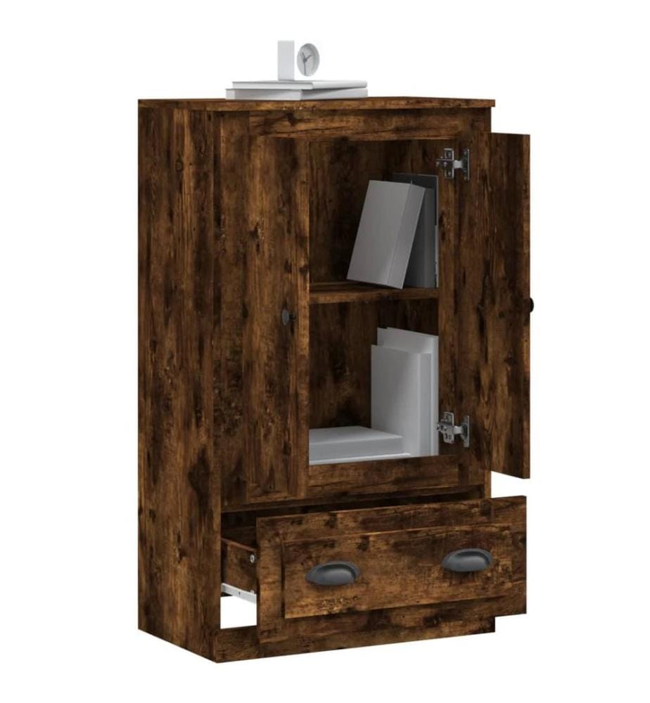 Highboard Räuchereiche 60x35,5x103,5 cm Holzwerkstoff