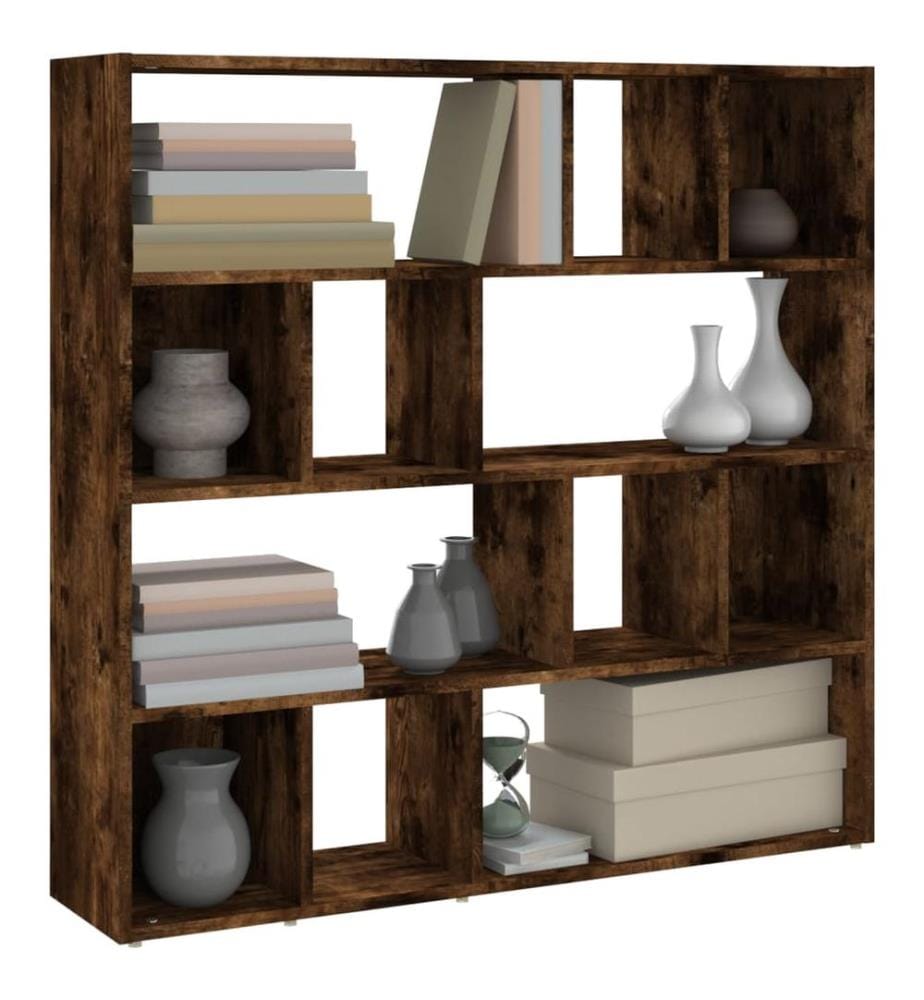 Bücherregal/Raumteiler Räuchereiche 105x24x102 cm