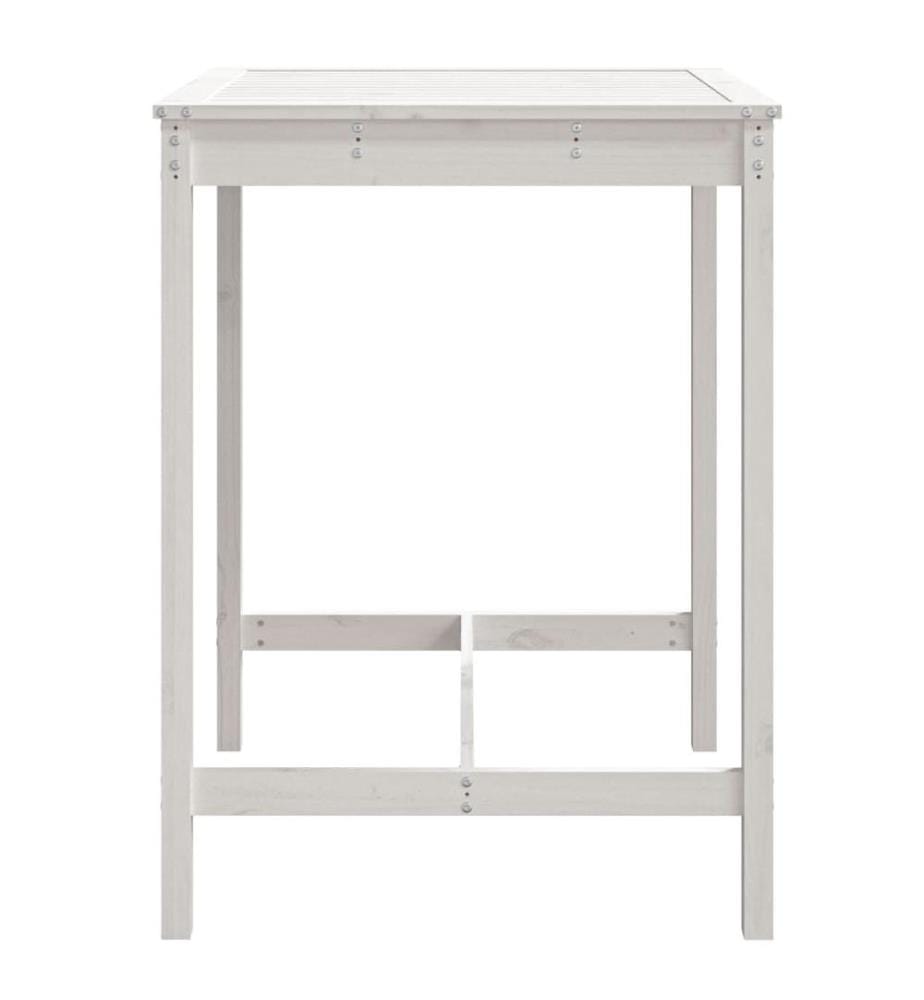 Gartentisch Weiss 82,5x82,5x110 cm Massivholz Kiefer
