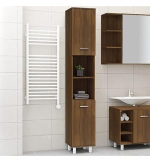 Armoire de bain Chêne marron 30x30x179 cm Bois d'ingénierie