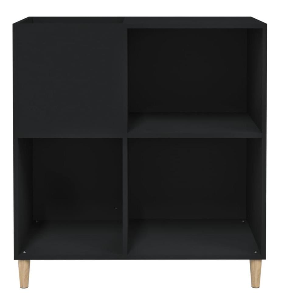 Plattenschrank Schwarz 84,5x38x89 cm Holzwerkstoff