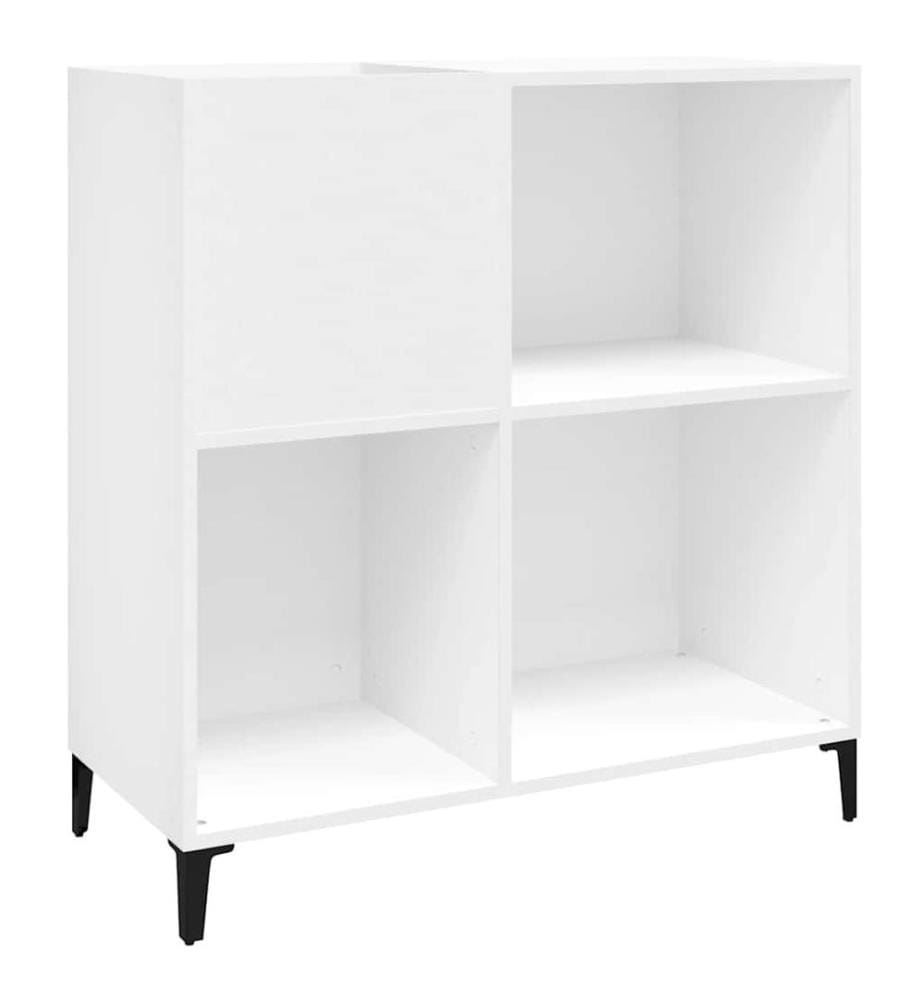 Plattenschrank Weiss 84,5x38x89 cm Holzwerkstoff