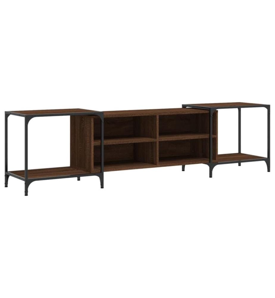 TV-Schrank Braun Eichen-Optik 203x37x50 cm Holzwerkstoff