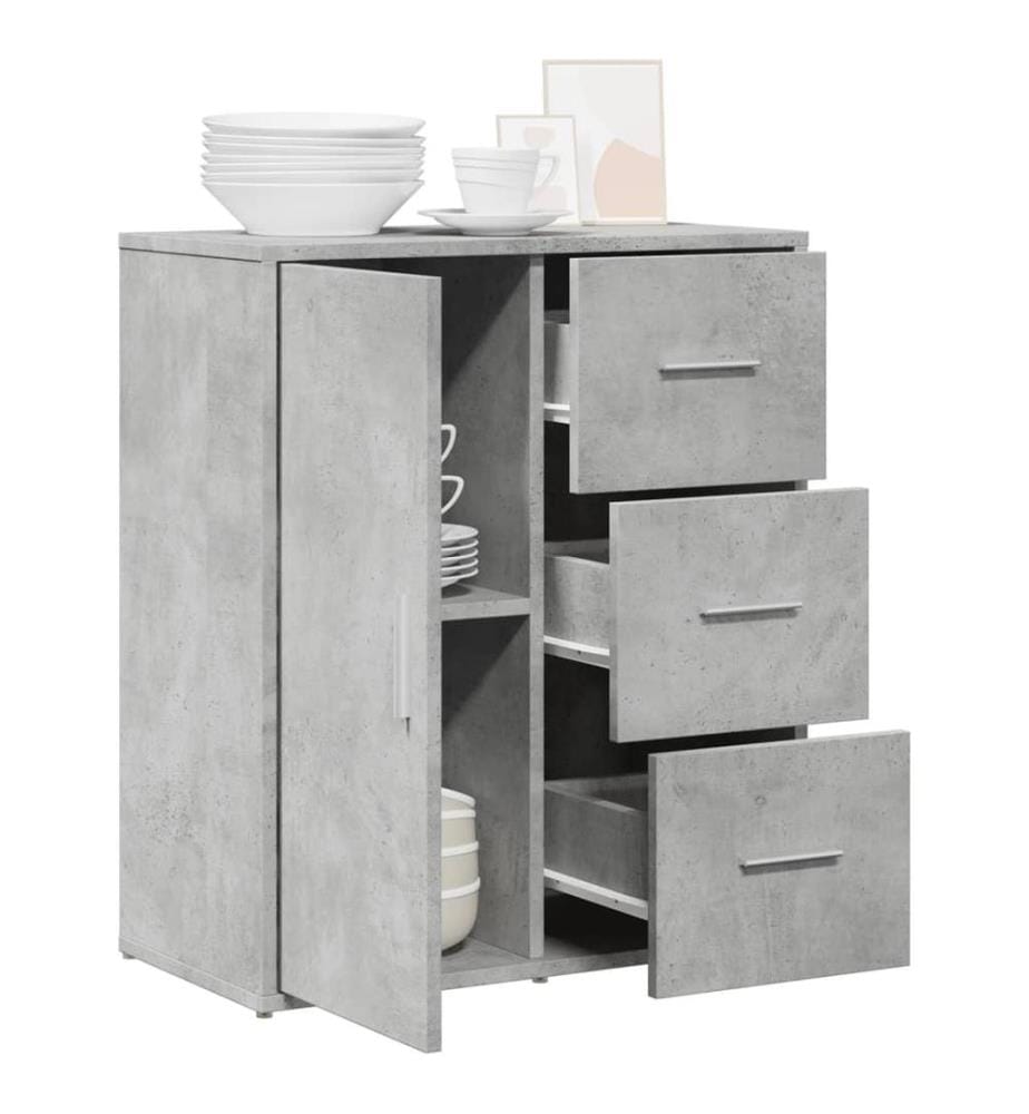 Sideboard Betongrau 60x31x70 cm Holzwerkstoff