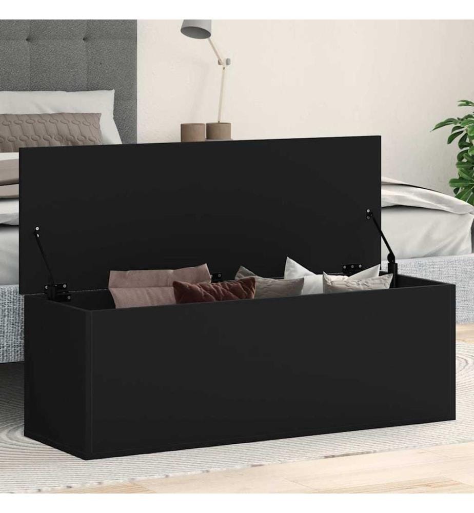 Truhe Schwarz 102x35x35 cm Holzwerkstoff
