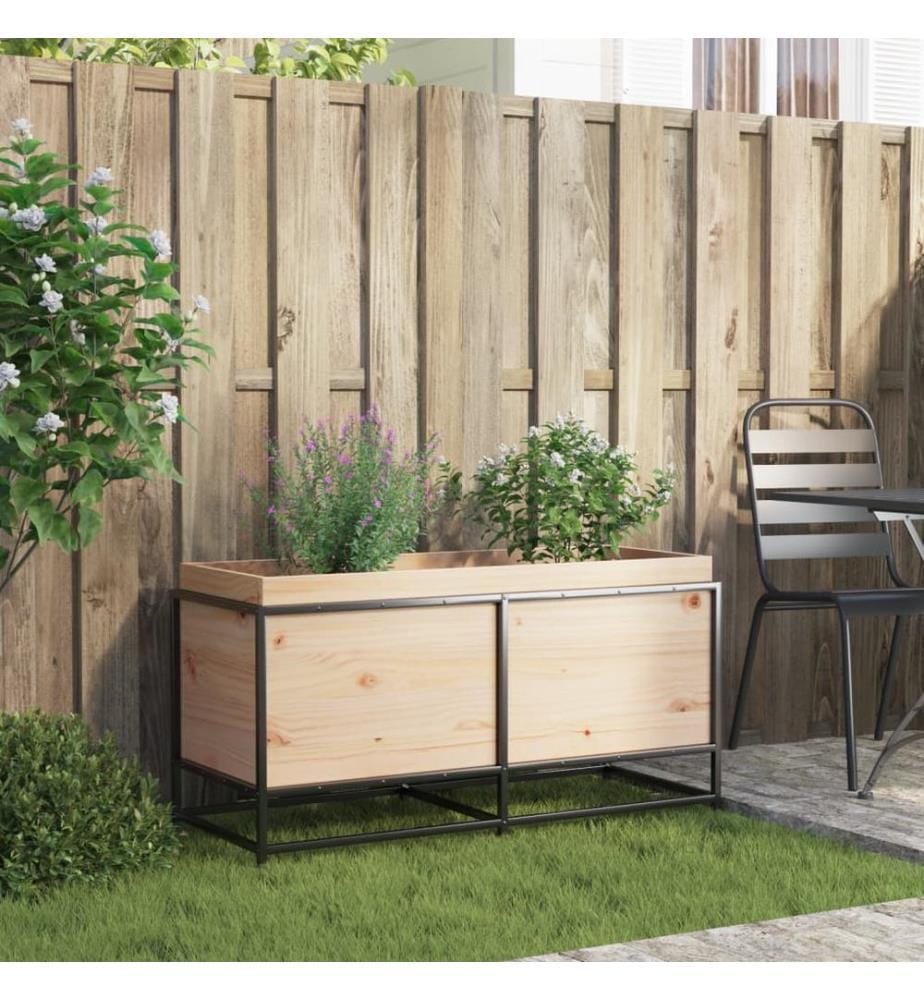 Jardinière 100x40x50 cm bois de pin massif