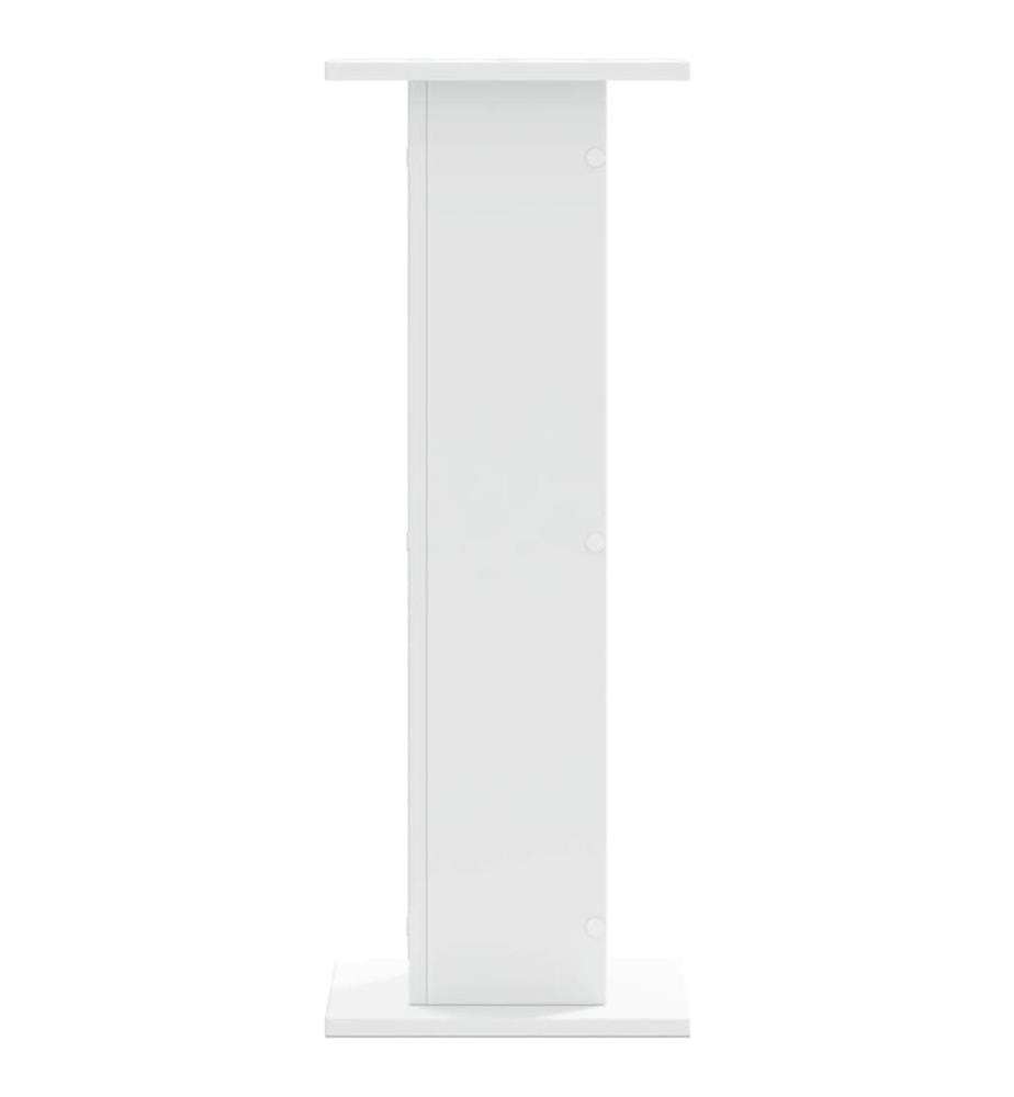 Supports de haut-parleurs 2 pcs blanc bois d'ingénierie