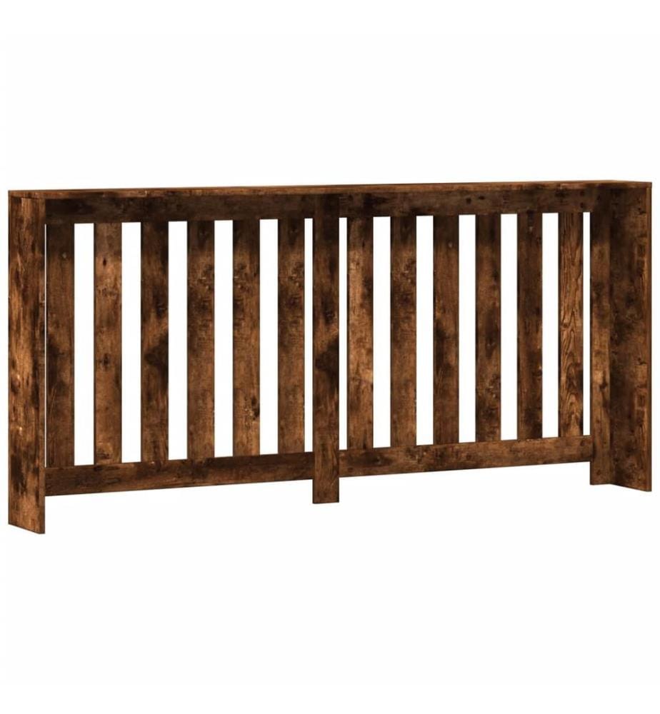 Cache-radiateur chêne fumé 175x20x82 cm bois d'ingénierie