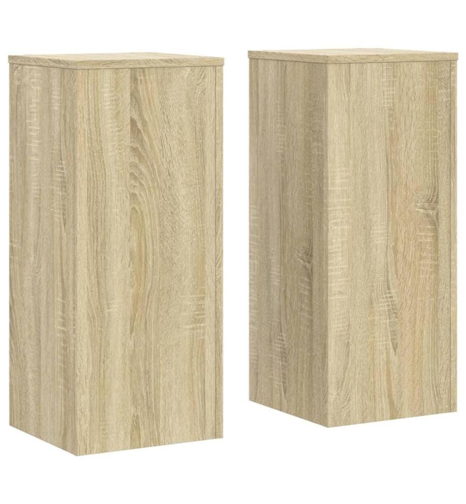 Pflanzenständer 2 Stk. Sonoma-Eiche 30x30x70 cm Holzwerkstoff