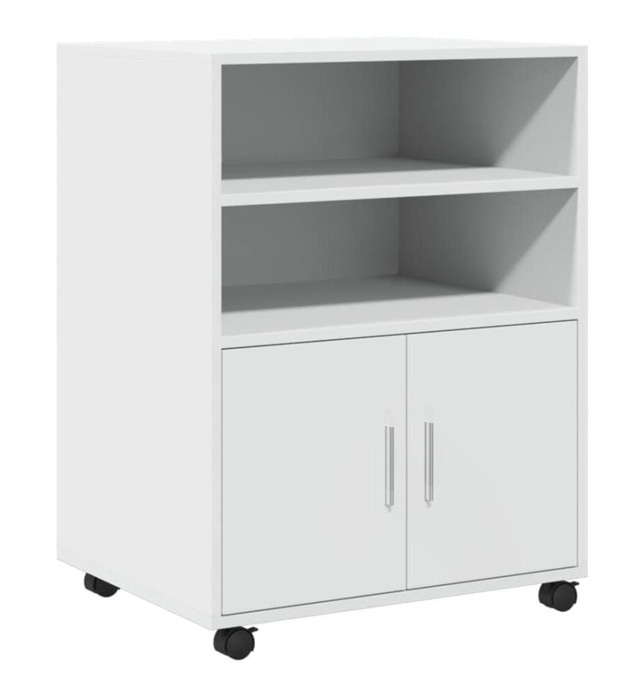 Rollschrank Weiss 60x48x81 cm Holzwerkstoff