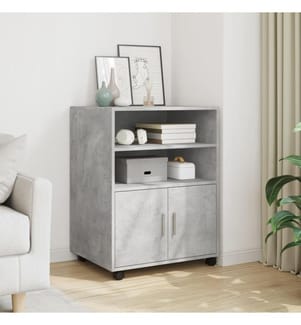 Rollschrank Betongrau 60x48x81 cm Holzwerkstoff