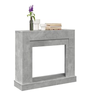 Cadre de cheminée gris béton 100x30x87,5 cm bois d'ingénierie