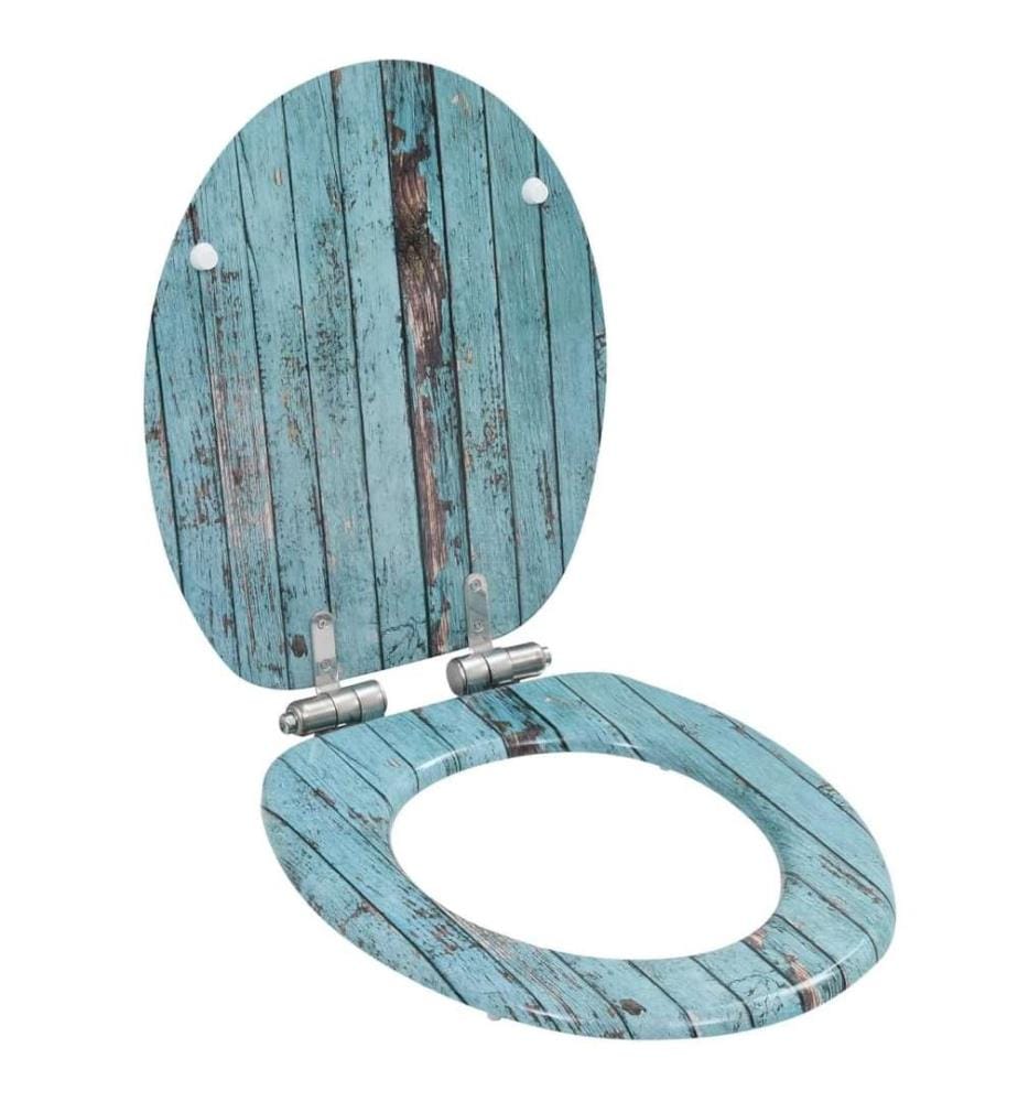 Toilettensitz mit Soft-Close-Deckel MDF Altholz-Design