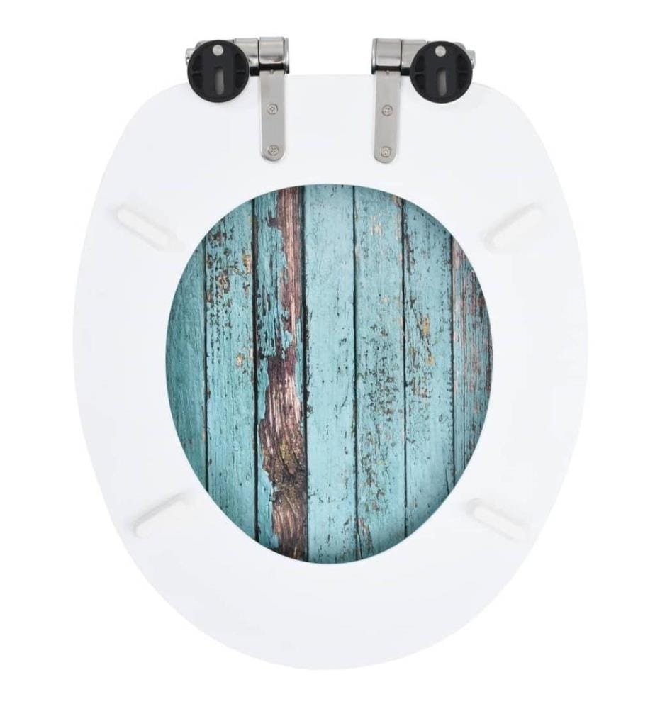 Toilettensitz mit Soft-Close-Deckel MDF Altholz-Design