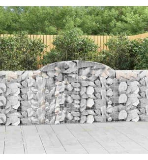Panier de gabions arqué 300x30x100/120 cm Fer galvanisé