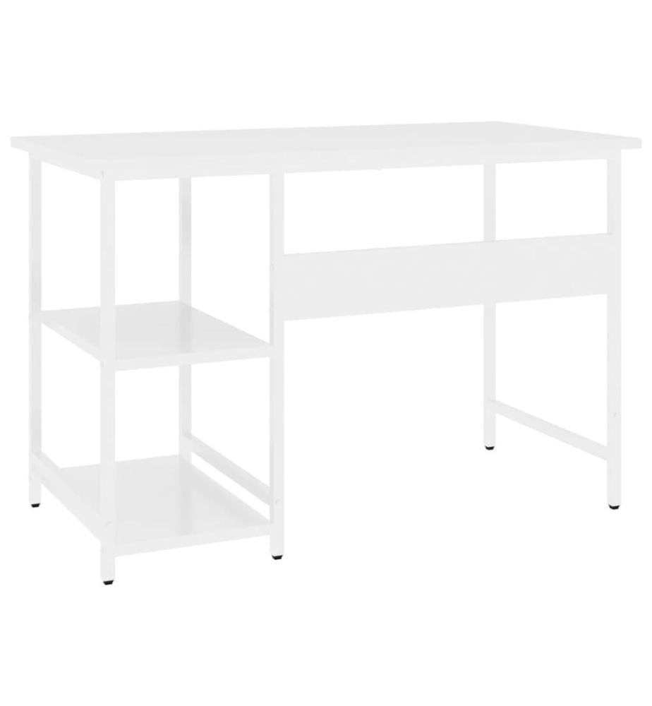Computertisch Weiss 105x55x72 cm MDF und Metall