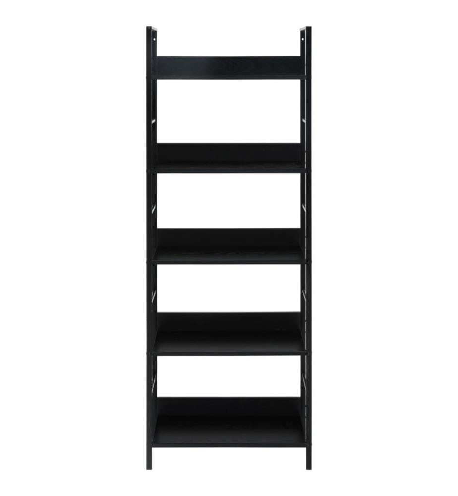 Bücherregal 5 Regalböden Schwarz 60x27,6x158,5 cm Holzwerkstoff