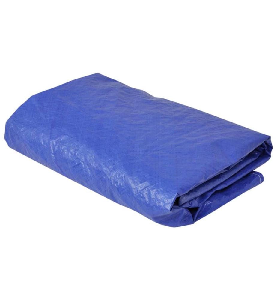 Poolabdeckungen 2 Stk. PE Rund 540 cm 90 g/m²