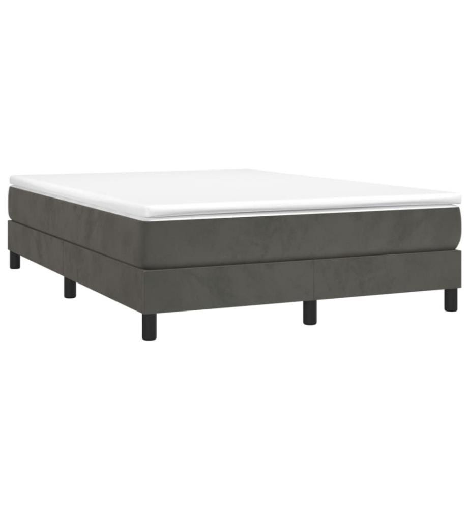Boxspringbett Dunkelgrau 140x200 cm Samt