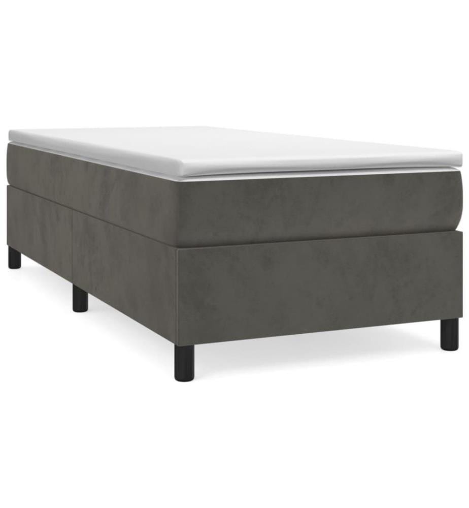 Boxspringbett Dunkelgrau 90x200 cm Samt