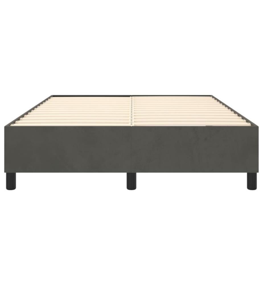 Boxspringbett Dunkelgrau 140x190 cm Samt