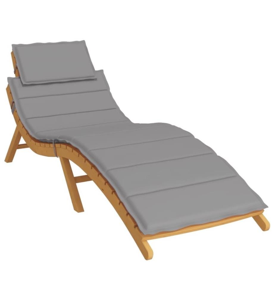 Sonnenliegen-Auflage Grau 186x58x3 cm Oxford-Gewebe