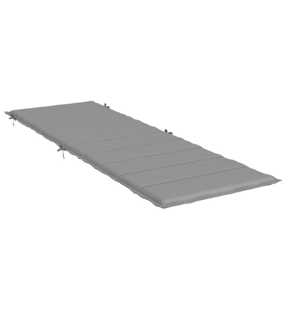 Sonnenliegen-Auflage Grau 186x58x3 cm Oxford-Gewebe