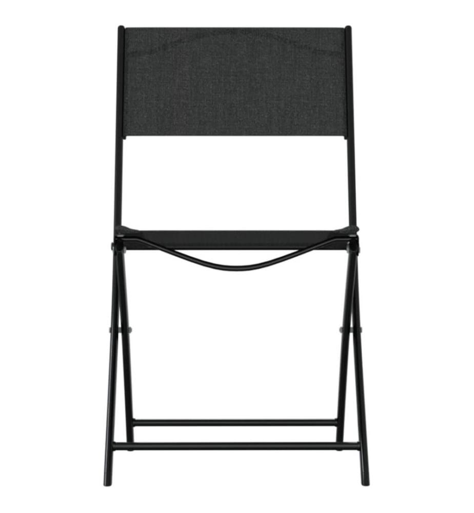 3-tlg. Bistro-Set Stahl Schwarz