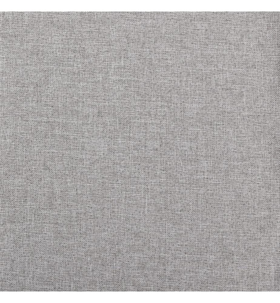 Verdunkelungsvorhänge Haken Leinenoptik 2 Stk. Grau 140x225 cm