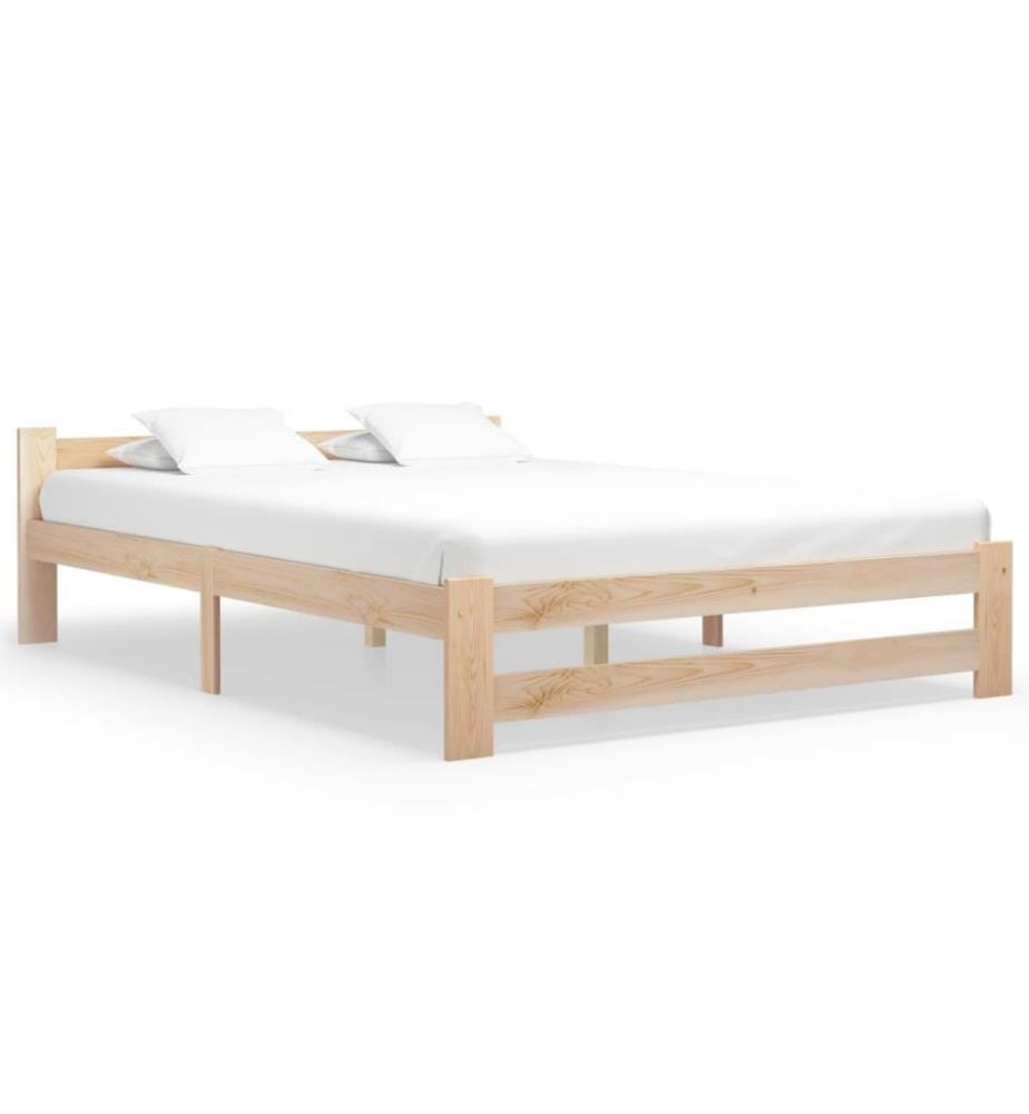Cadre de lit Bois de pin massif 120x200 cm