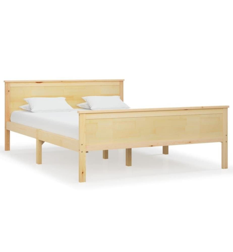Cadre de lit Bois de pin massif 120x200 cm