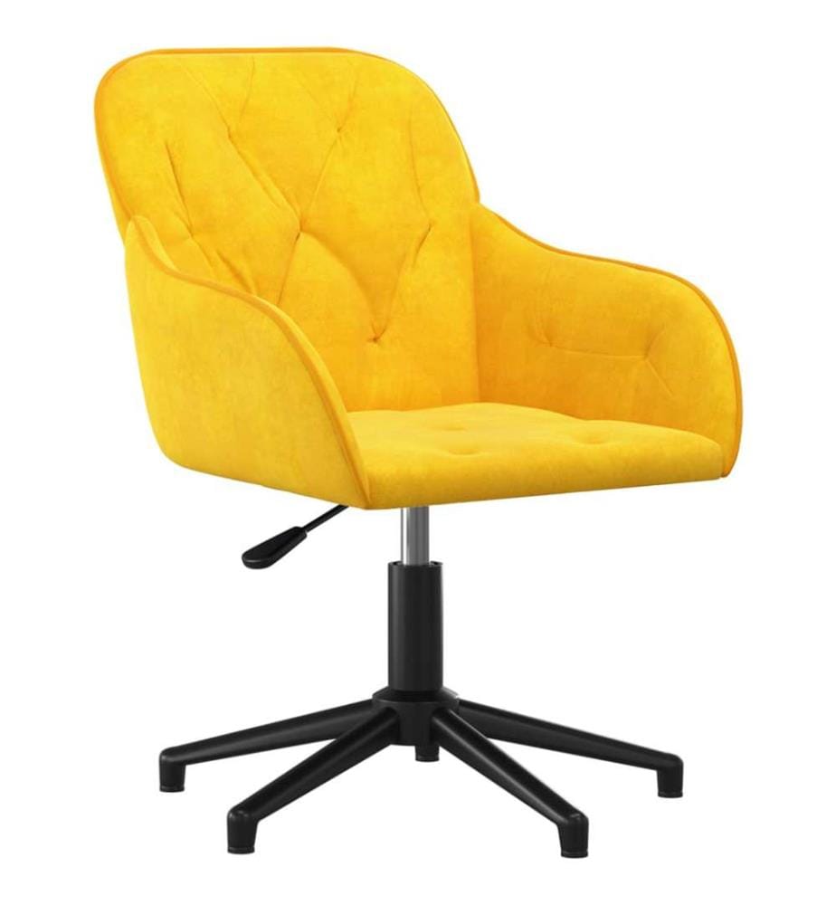 Bürostuhl Drehbar Gelb Samt