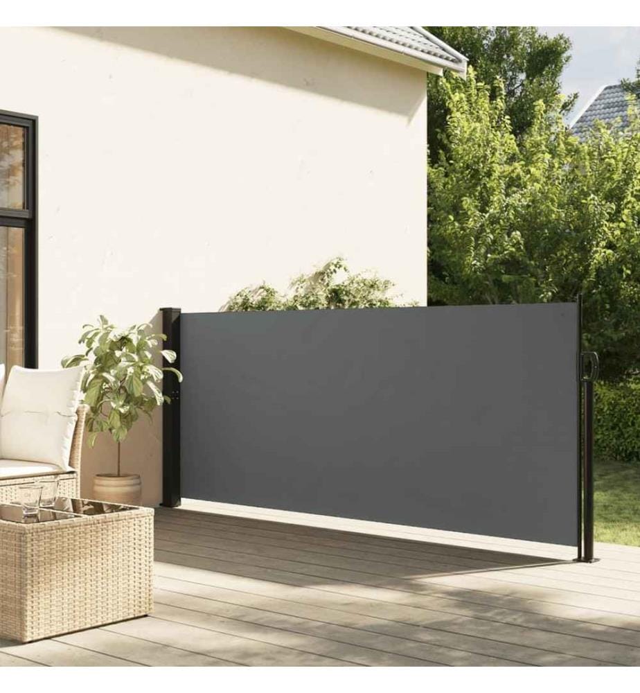 Auvent latéral rétractable anthracite 140x600 cm