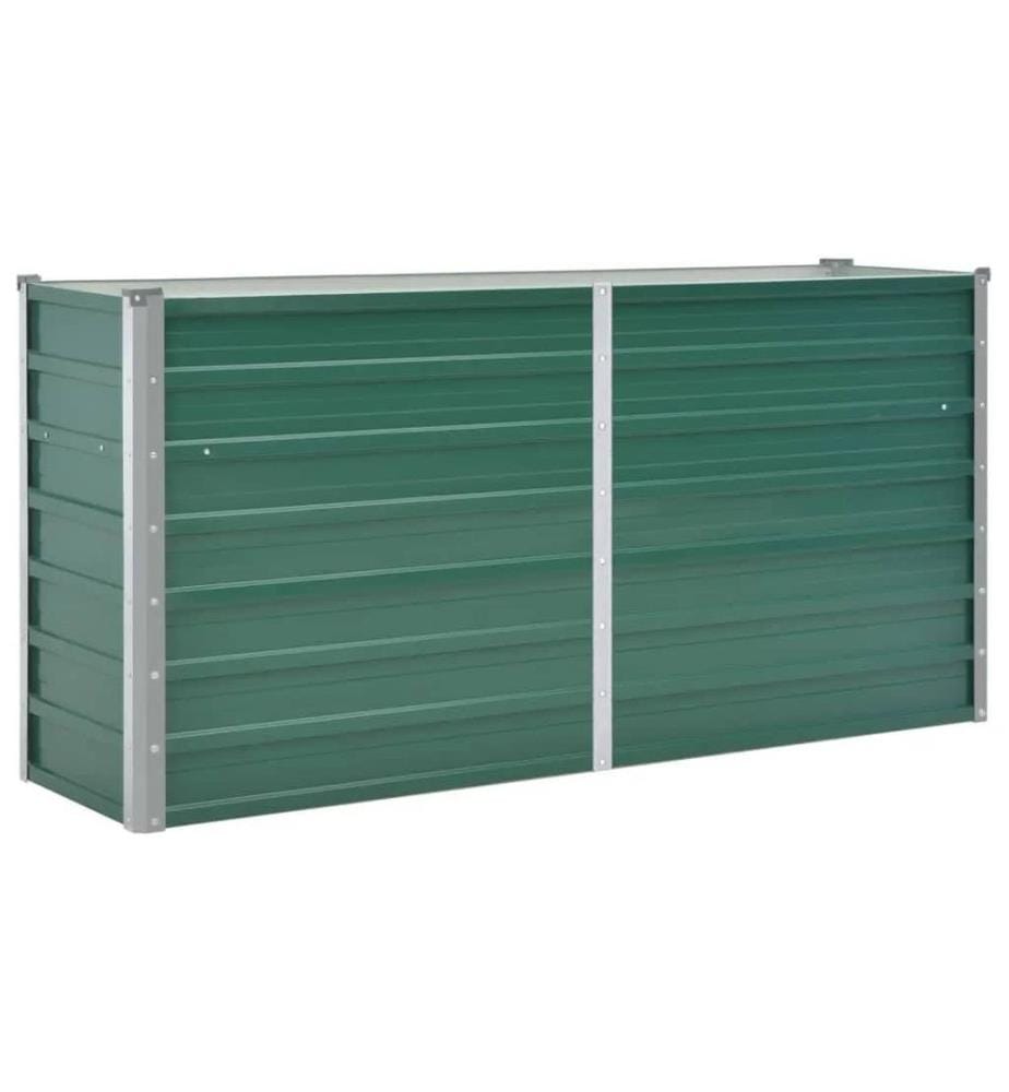 Lit surélevé de jardin Acier galvanisé 160x40x77 cm Vert