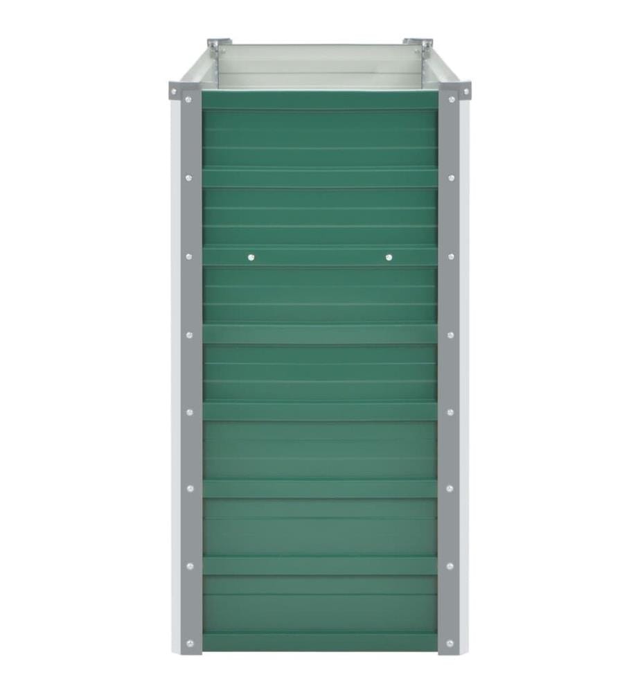 Lit surélevé de jardin Acier galvanisé 160x40x77 cm Vert