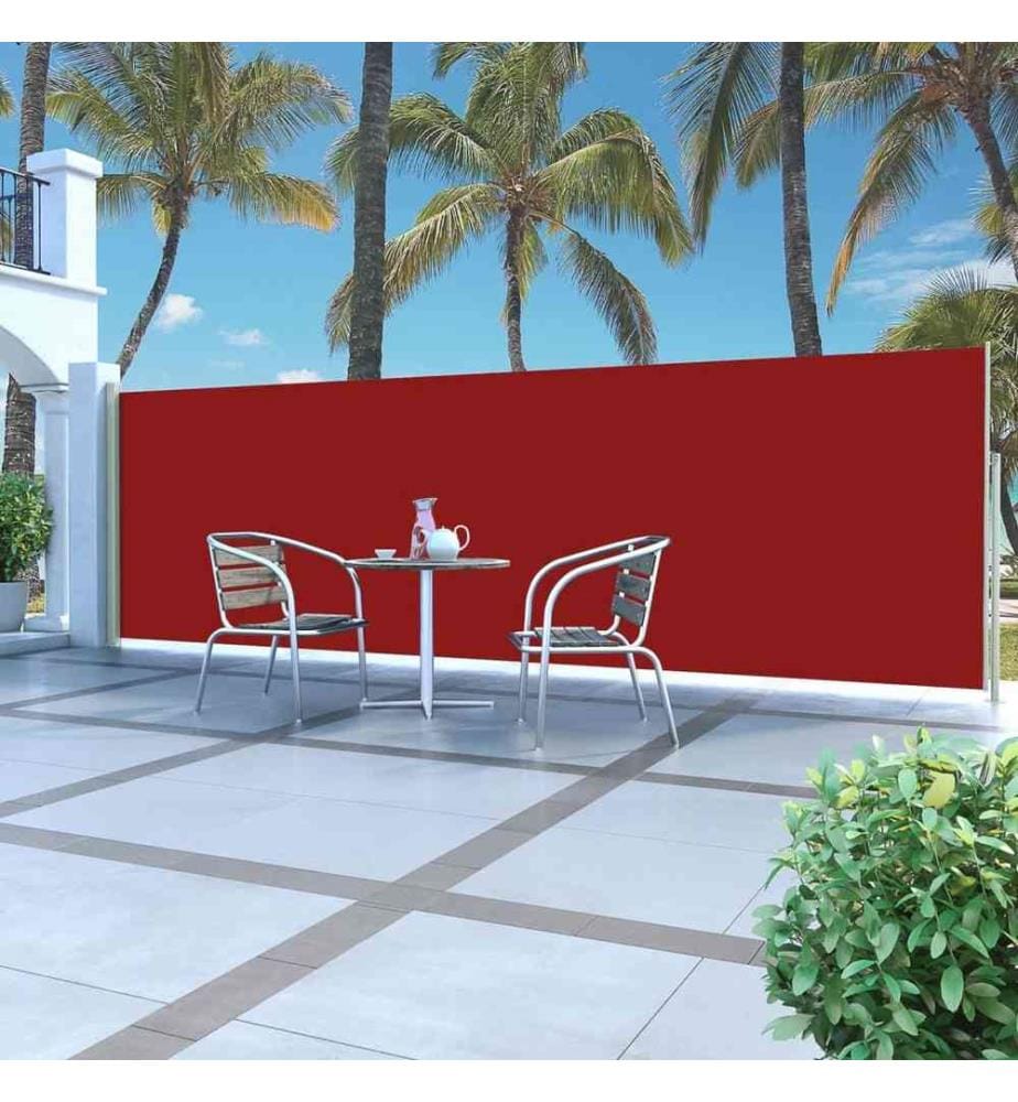 Ausziehbare Seitenmarkise 160x500 cm Rot