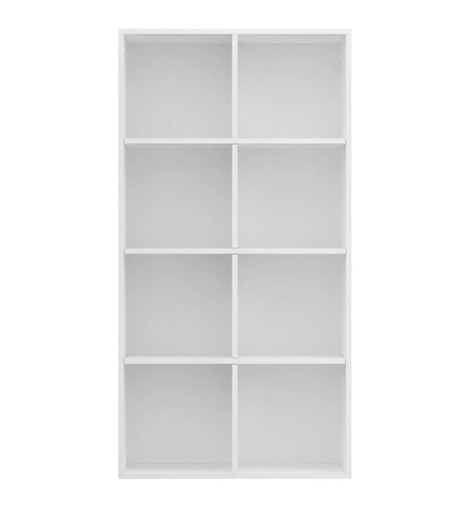 Bücherregal/Sideboard Weiss 66×30×130 cm Holzwerkstoff