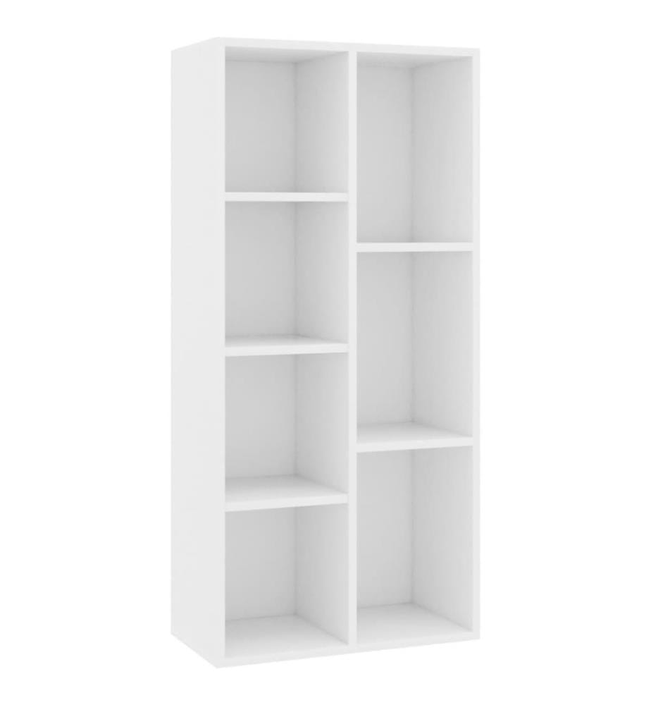 Bücherregal Weiss 50×25×106 cm Holzwerkstoff