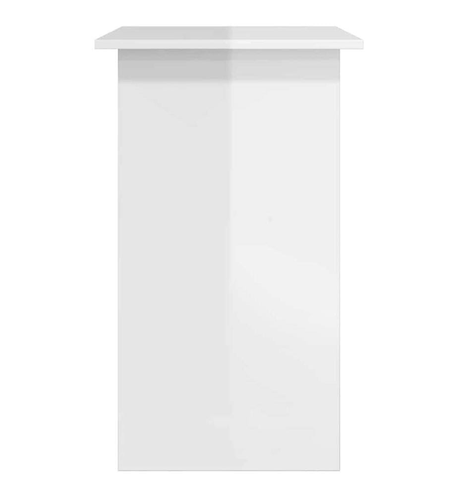 Bureau Blanc brillant 80x45x74 cm Bois d'ingénierie