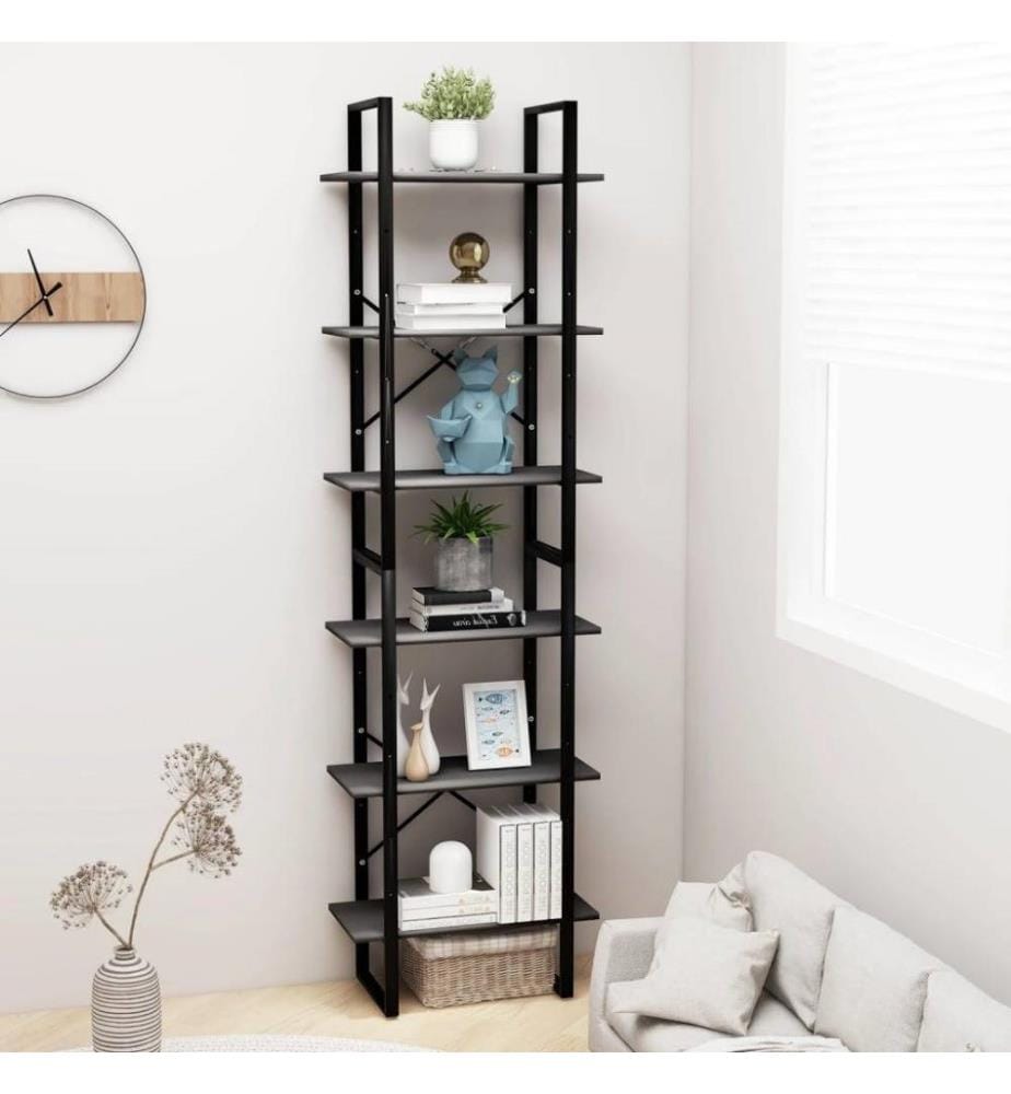 Lagerregal Grau 60x30x210 cm Holzwerkstoff
