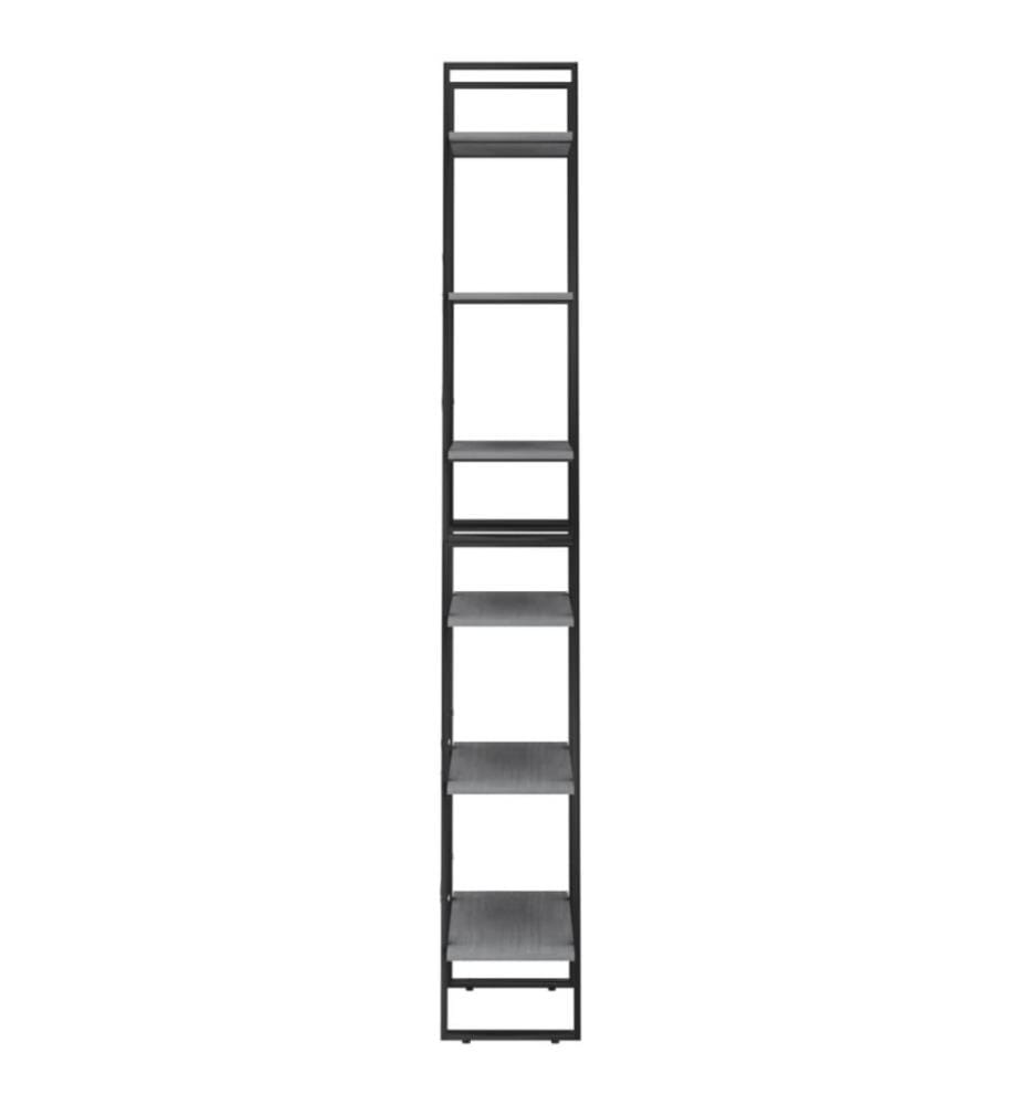 Étagère de rangement Gris 60x30x210 cm Bois de pin massif