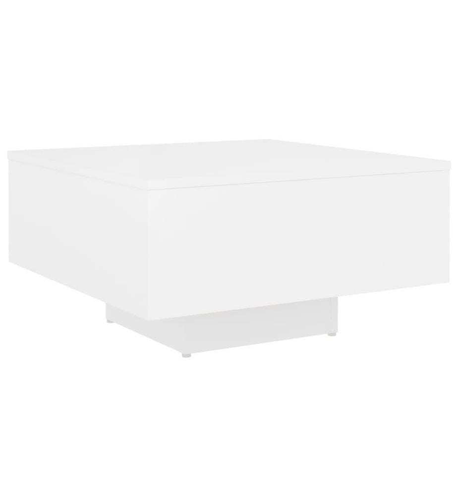 Table basse Blanc 60x60x31,5 cm Aggloméré