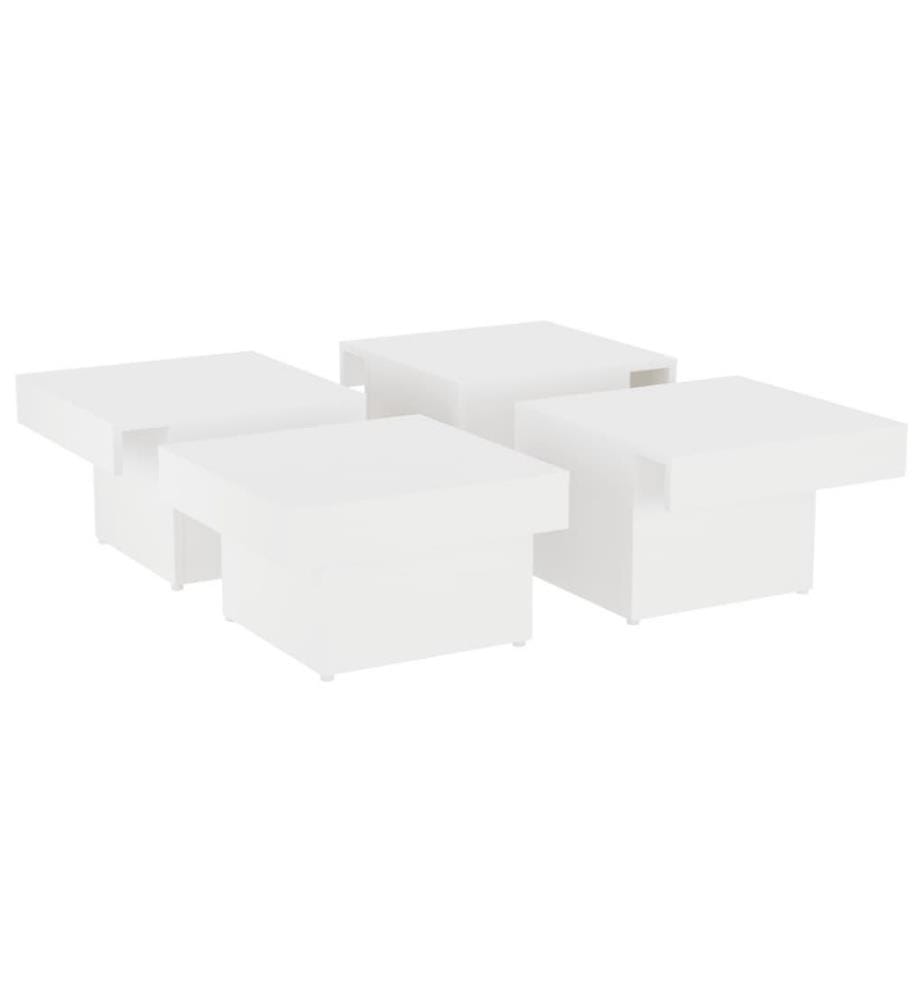 Table basse Blanc 90x90x28 cm Aggloméré