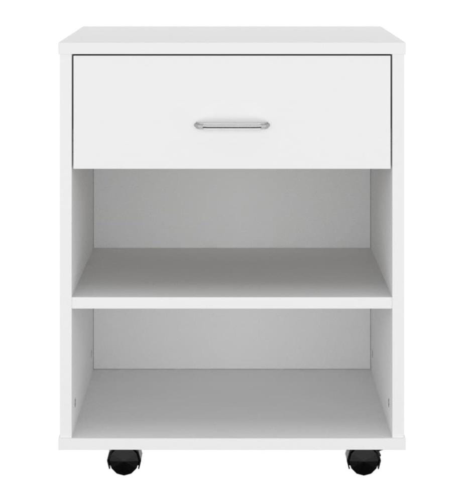 Rollschrank Weiss 46x36x59 cm Holzwerkstoff