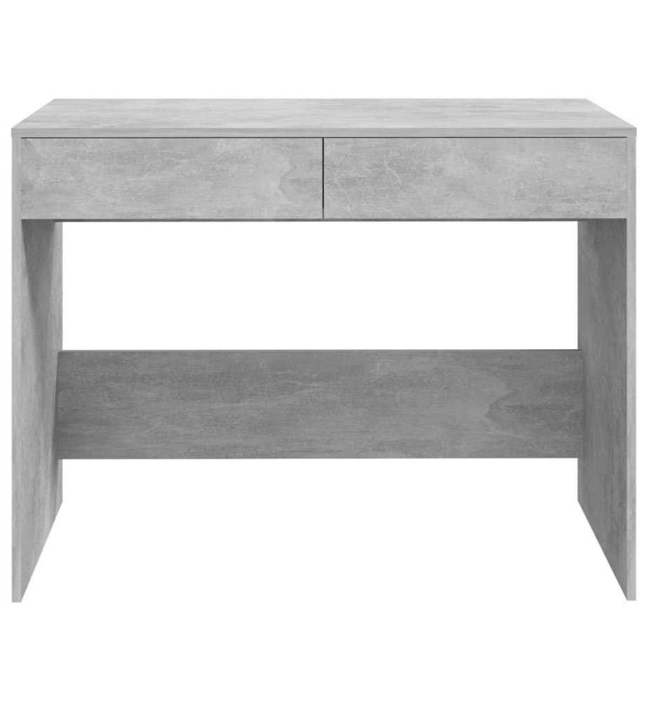 Bureau gris béton 101x50x76,5 cm bois d'ingénierie